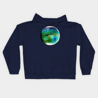 Green Terraformed Mars Kids Hoodie